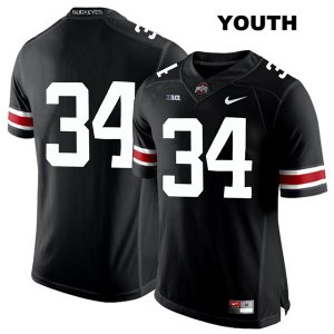 Youth NCAA Ohio State Buckeyes Owen Fankhauser #34 College Stitched No Name Authentic Nike White Number Black Football Jersey SP20O08BU